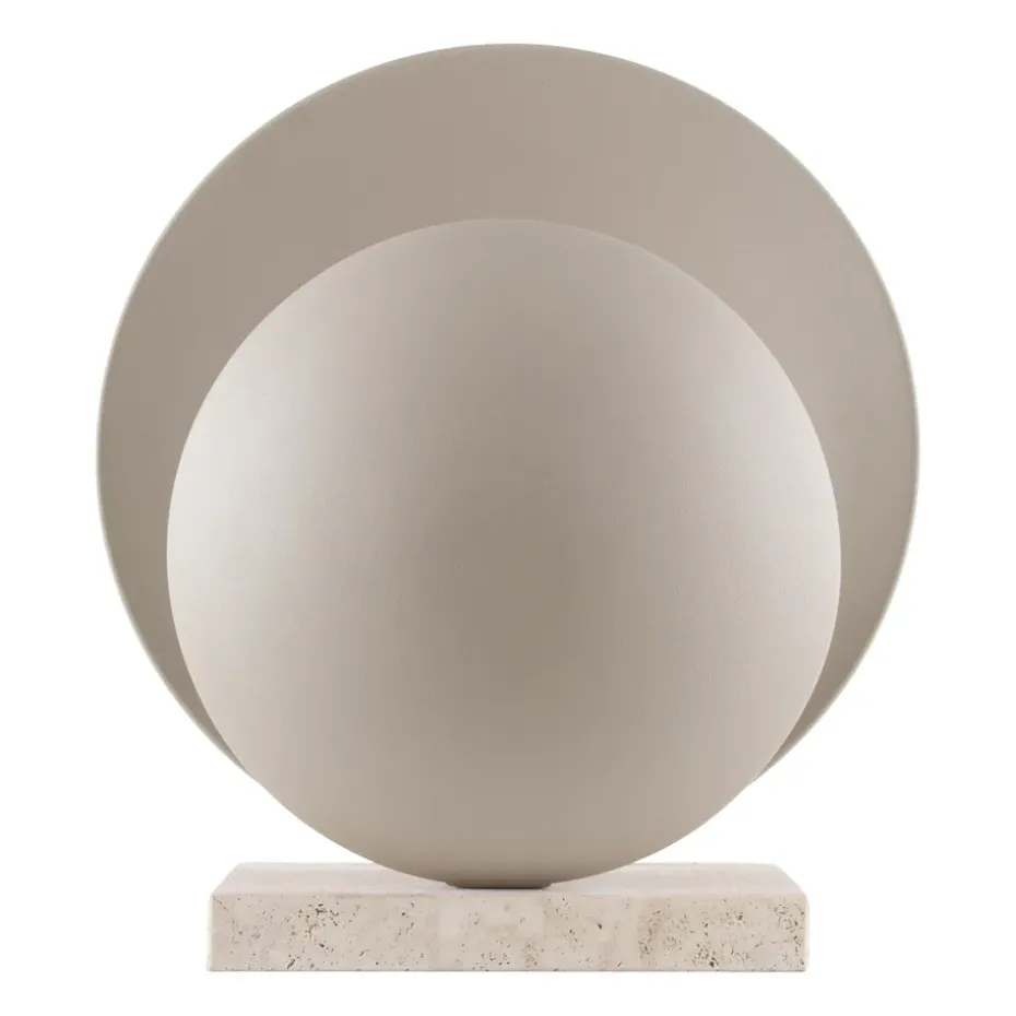 Lámpara de mesa Orbit, Beige-travertin