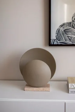 Lámpara de mesa Orbit, Beige-travertin