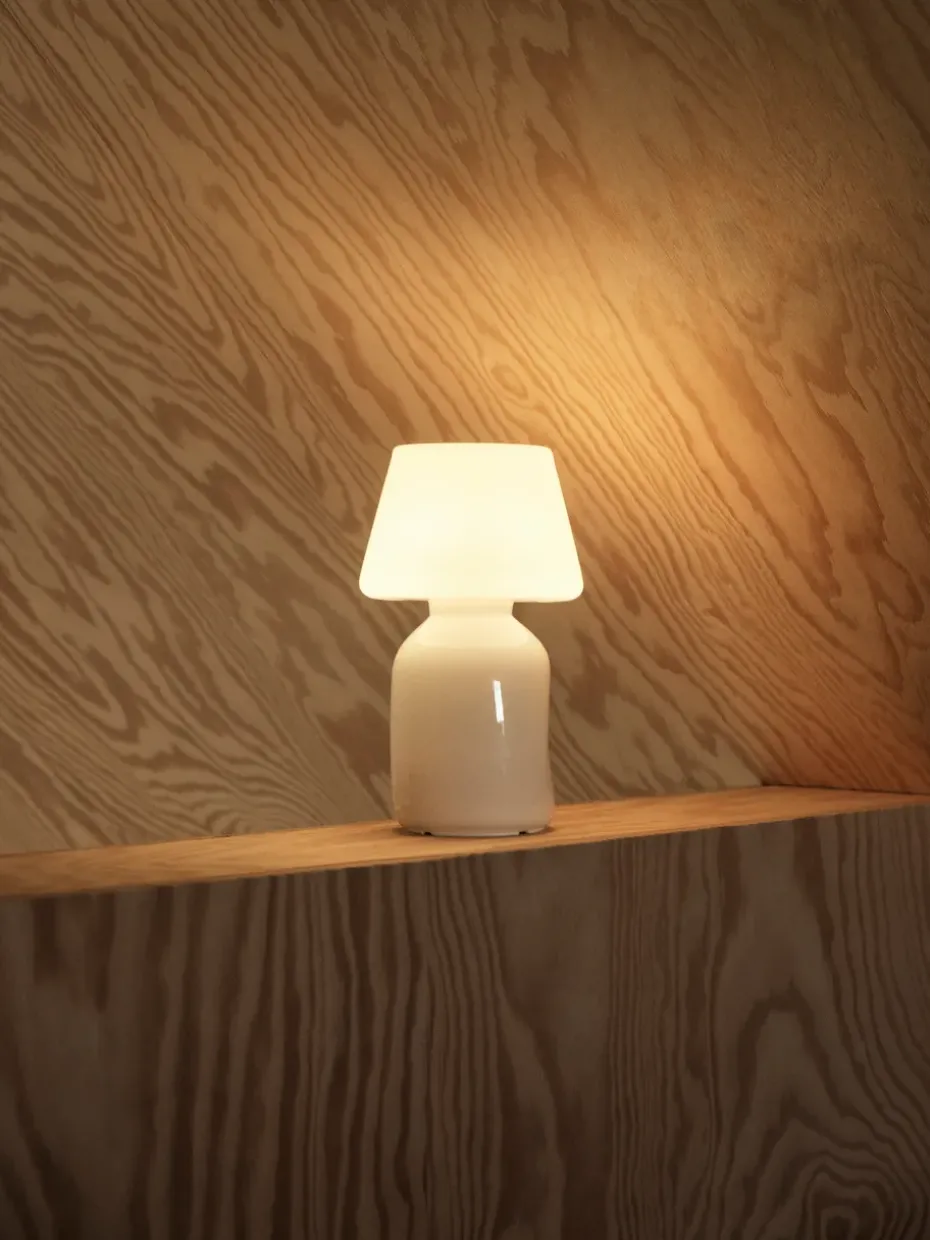 Lámpara de mesa portátil Apollo, blanco
