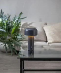 Lámpara de mesa portátil Bobby, Gris