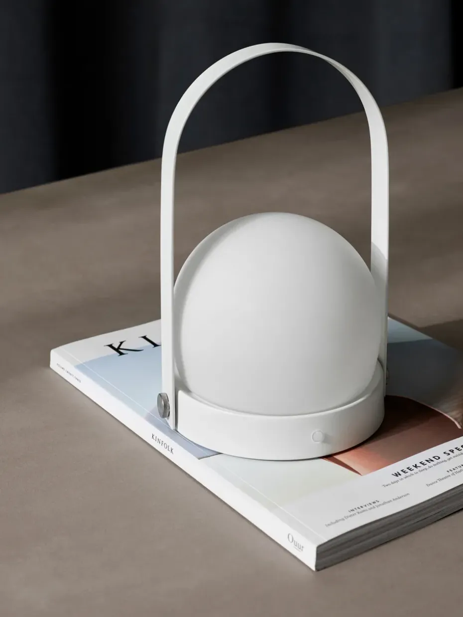 Lámpara de mesa portátil Carrie, Blanco