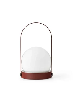Lámpara de mesa portátil Carrie, Burned red