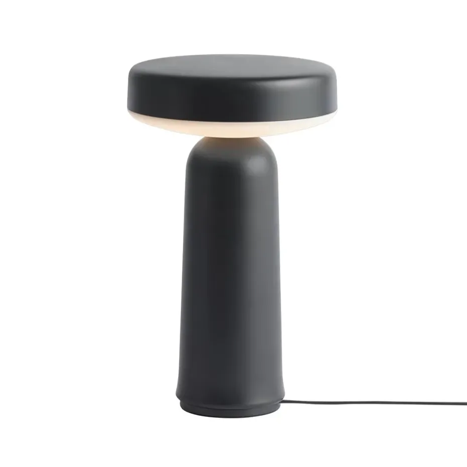Lámpara de mesa portátil Ease 21,5 cm, Black
