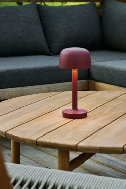 Lámpara de mesa portátil Halo 25,5 cm, Burgundy
