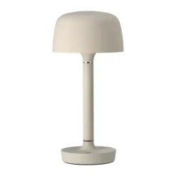 Lámpara de mesa portátil Halo 25,5 cm, Beige