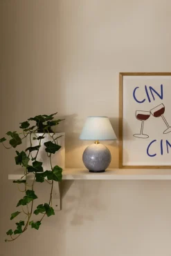 Lámpara de mesa portátil Iris 16, Azul paloma