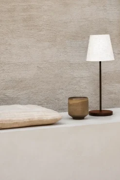 Lámpara de mesa portátil Tyra Ø14 cm, Coffee