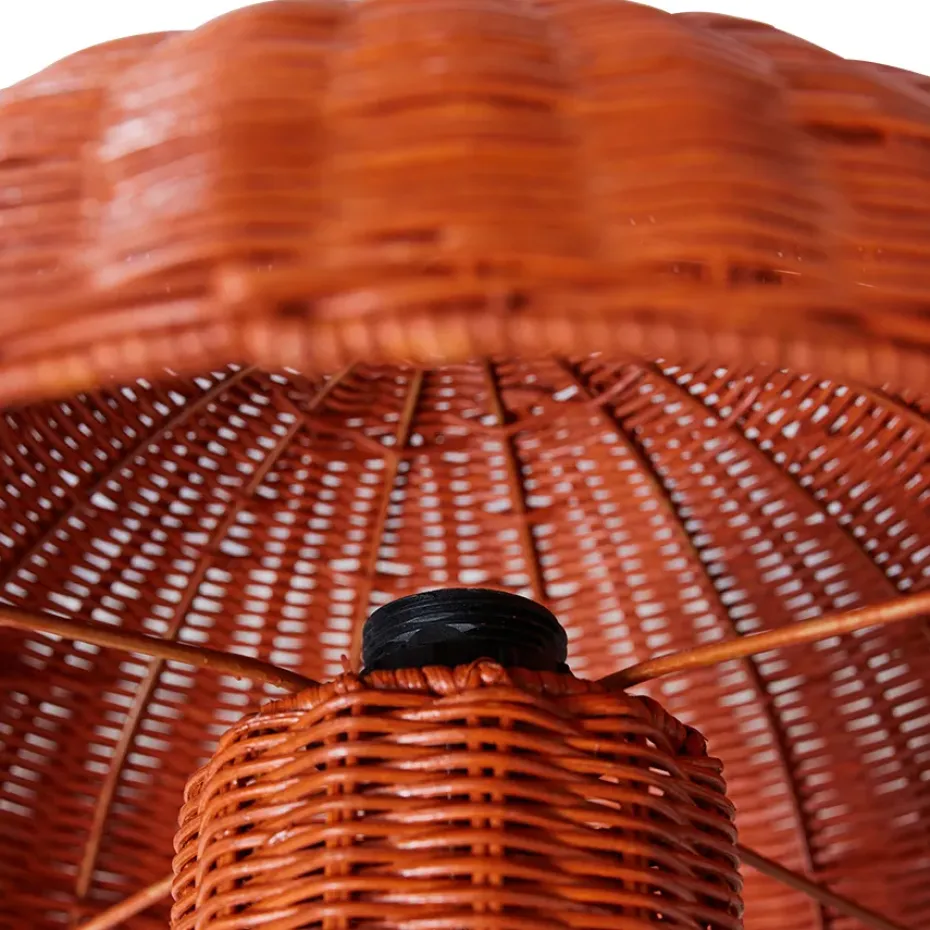 Lámpara de mesa Rattan, Coral