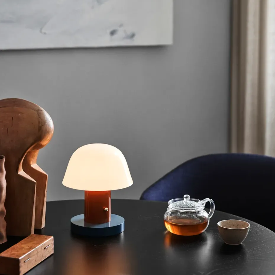 Lámpara de mesa Setago JH27, Rust-thunder