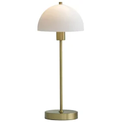 Lámpara de mesa Vienda, latón-blanco