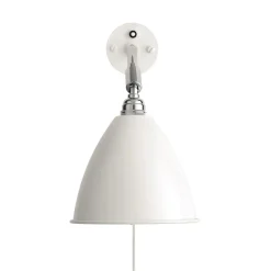 Lámpara de pared Bestlite BL7, blanco mate-cromo