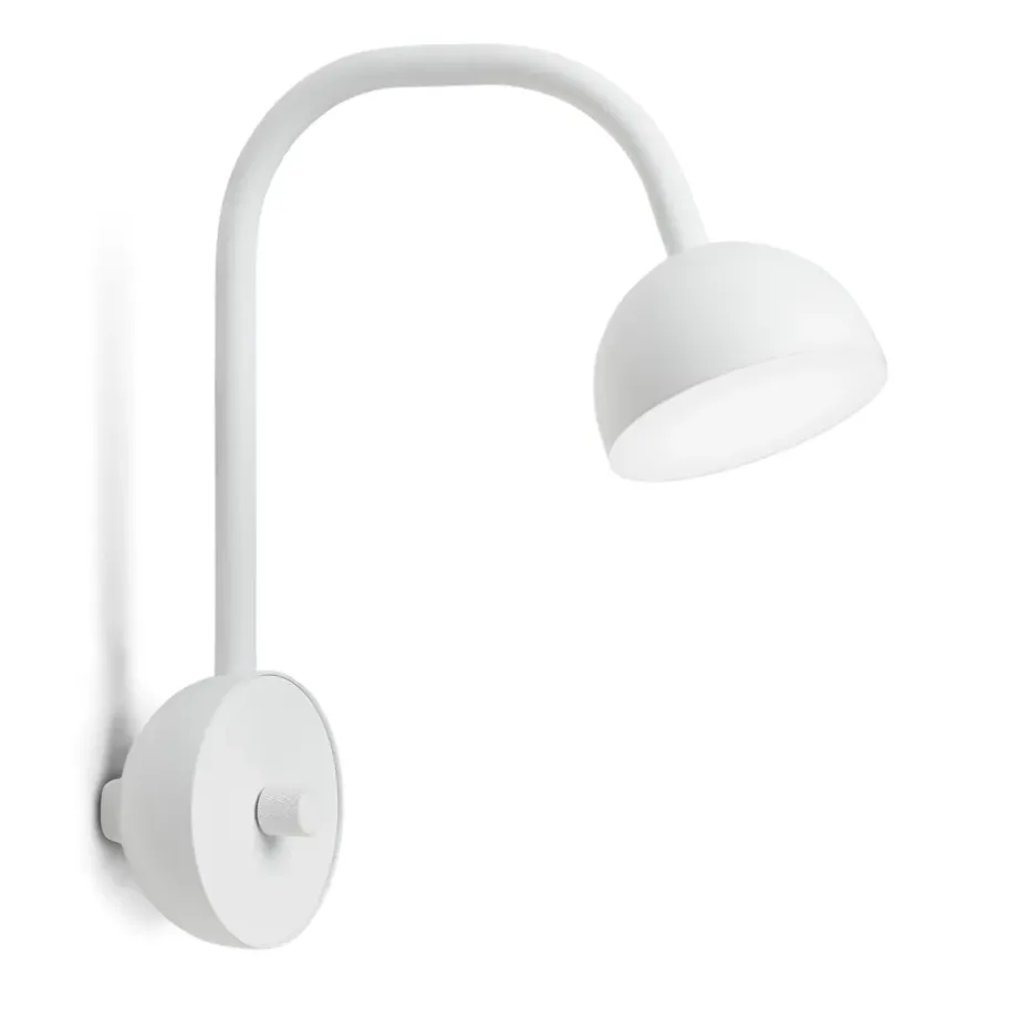 Lámpara de pared Blush, blanco mate