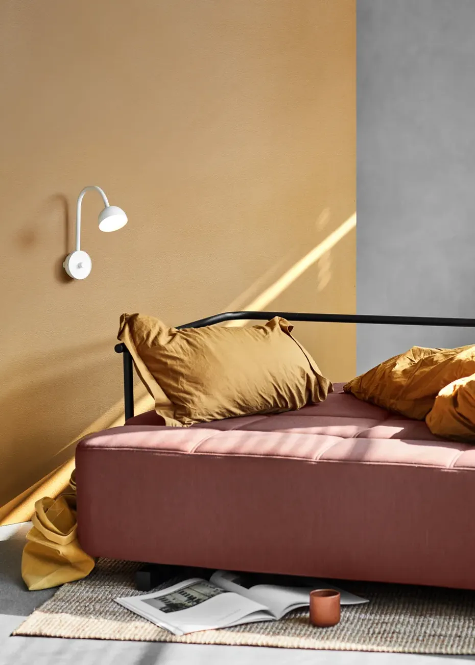 Lámpara de pared Blush, blanco mate