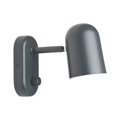 Lámpara de pared Buddy, instalación fija, gris oscuro
