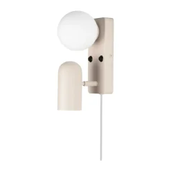 Lámpara de pared Doppio, Beige