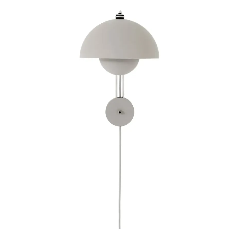 Lámpara de pared Flowerpot VP8, Matt light grey