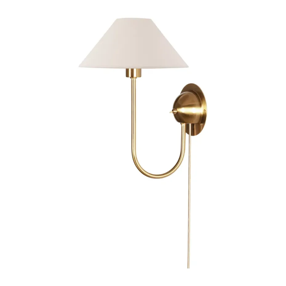 Lámpara de pared Iris, Crema