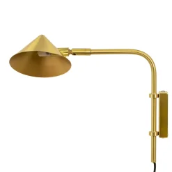 Lámpara de pared Kelly brazo corto, Dorado
