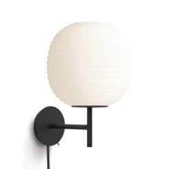 Lámpara de pared Lantern small, Frosted White opal glass