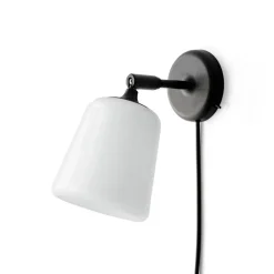 Lámpara de pared Material, White opal glass