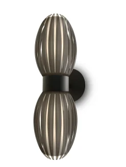 Lámpara de pared Tentacle duo 34 cm, Negro-ahumado