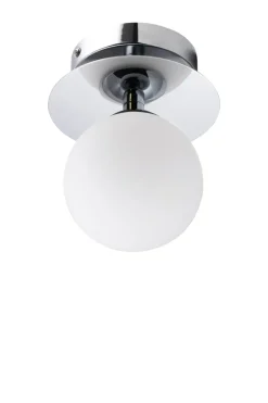 Lámpara de pared/plafón Art Deco IP44, Cromo-blanco