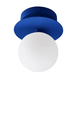 Lámpara de pared/plafón Art Deco IP44, Azul-blanco