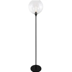 Lámpara de pie Bowl, negro