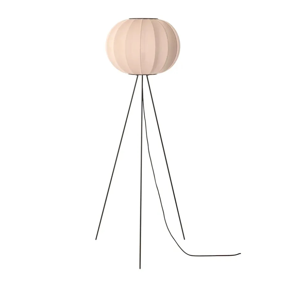 Lámpara de pie Knit-Wit 45 Round High, Sand stone