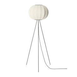 Lámpara de pie Knit-Wit 45 Round High, Pearl white