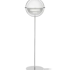 Lámpara de pie Multi-Lite, cromo-blanco