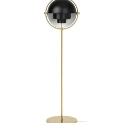 Lámpara de pie Multi-Lite, latón-negro