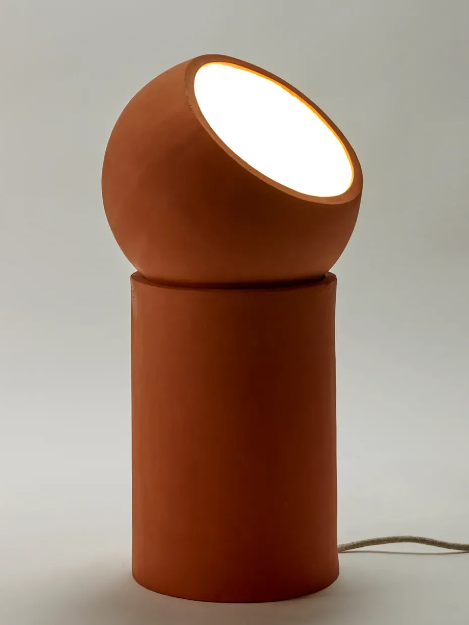 Lámpara de pie Terra L, Terracotta