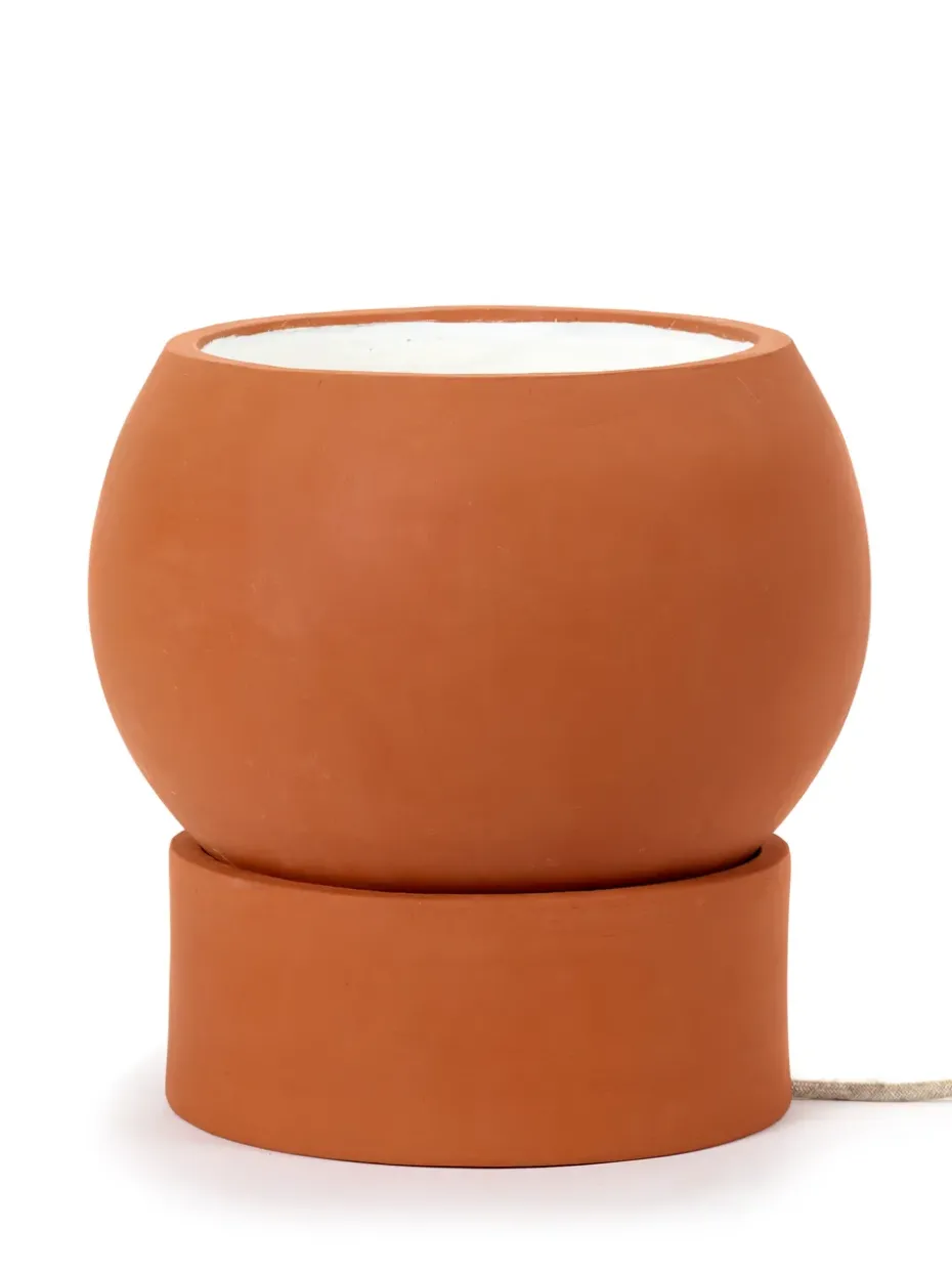Lámpara de pie Terra low, Terracotta