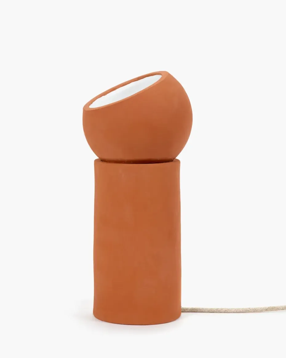 Lámpara de pie Terra M, Terracotta