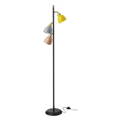 Lámpara de pie Urban Triple, Black-Multi
