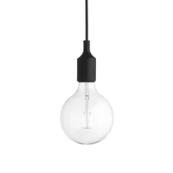 Lámpara de techo E27, negro