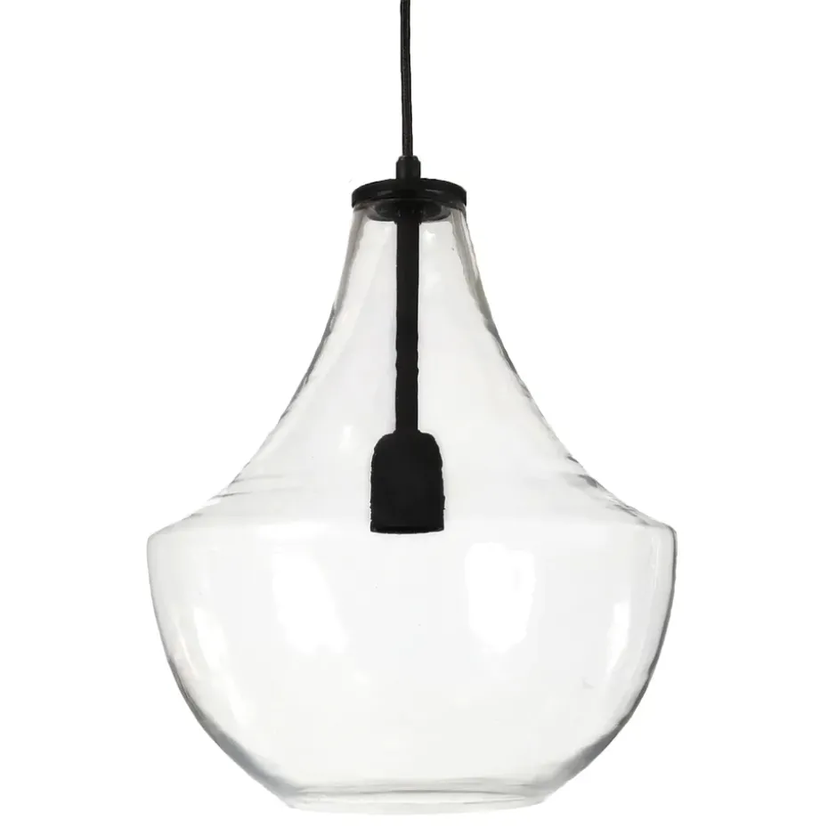 Lámpara de techo Hamilton 30 cm, transparente-negro