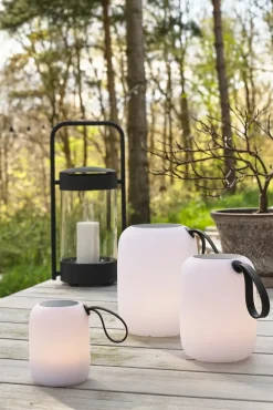 Lámpara solar Hav lounge Ø21 cm, Blanco-negro