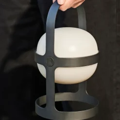 Lámpara solar Soft Spot negro, 25 cm