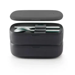 Lunchbox To Go Lékué 5 piezas, Negro