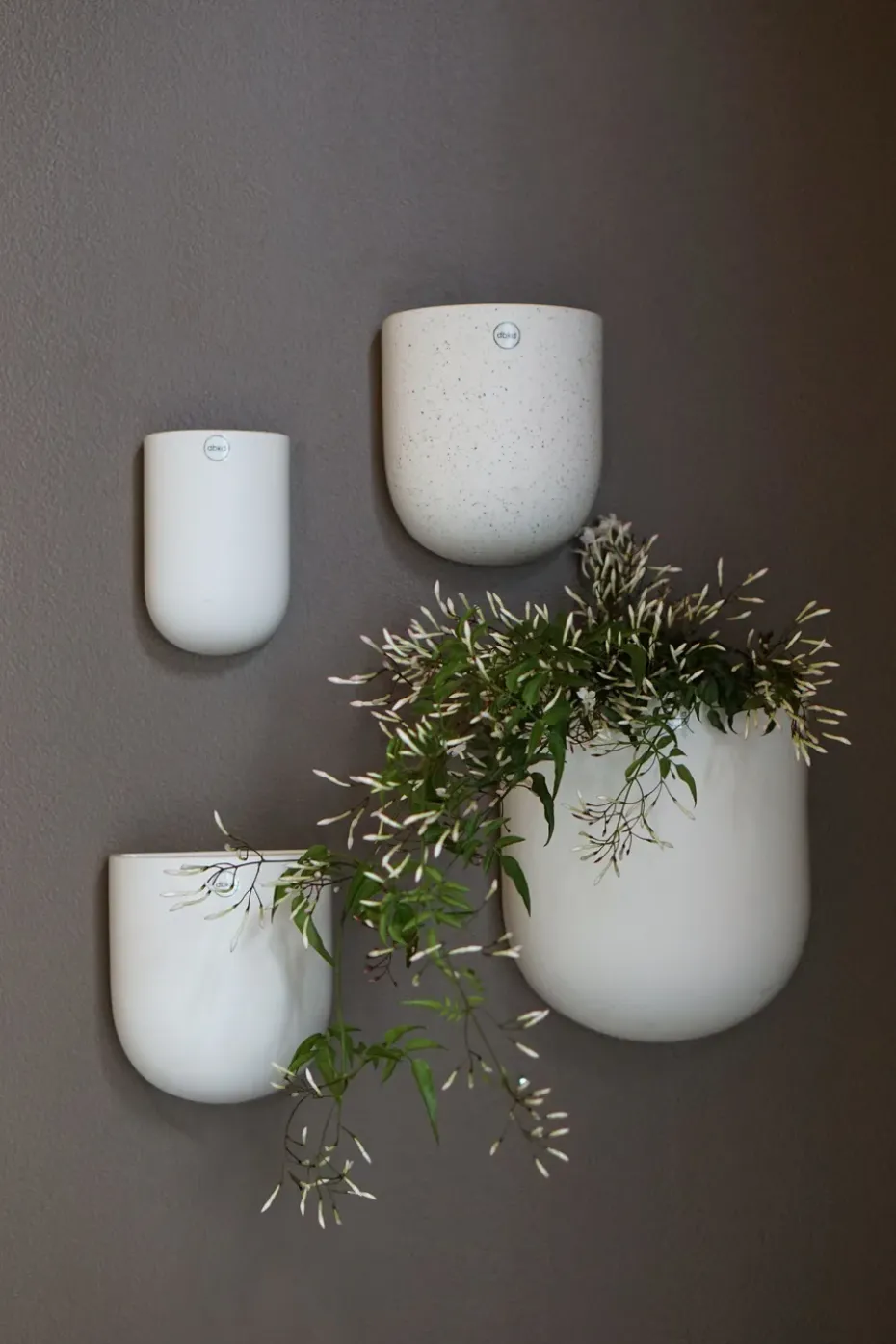 Maceta colgante de pared Cut blanco, large