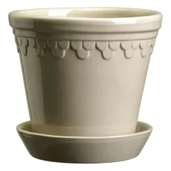 Maceta esmaltada Københavner Ø25 cm, Sand Stone