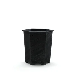 Maceta Hexagon, Negro, no. 1