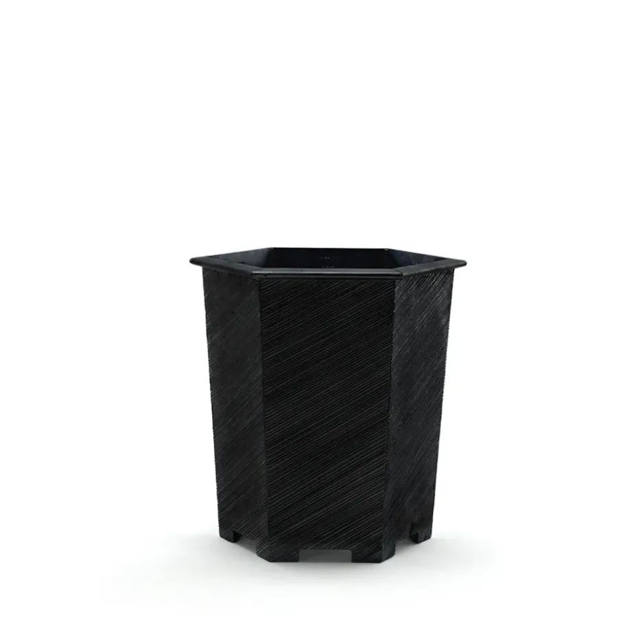 Maceta Hexagon, Negro, no. 1