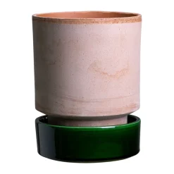 Maceta Hoff, Ø18 cm, Raw Rosa-Emerald Green