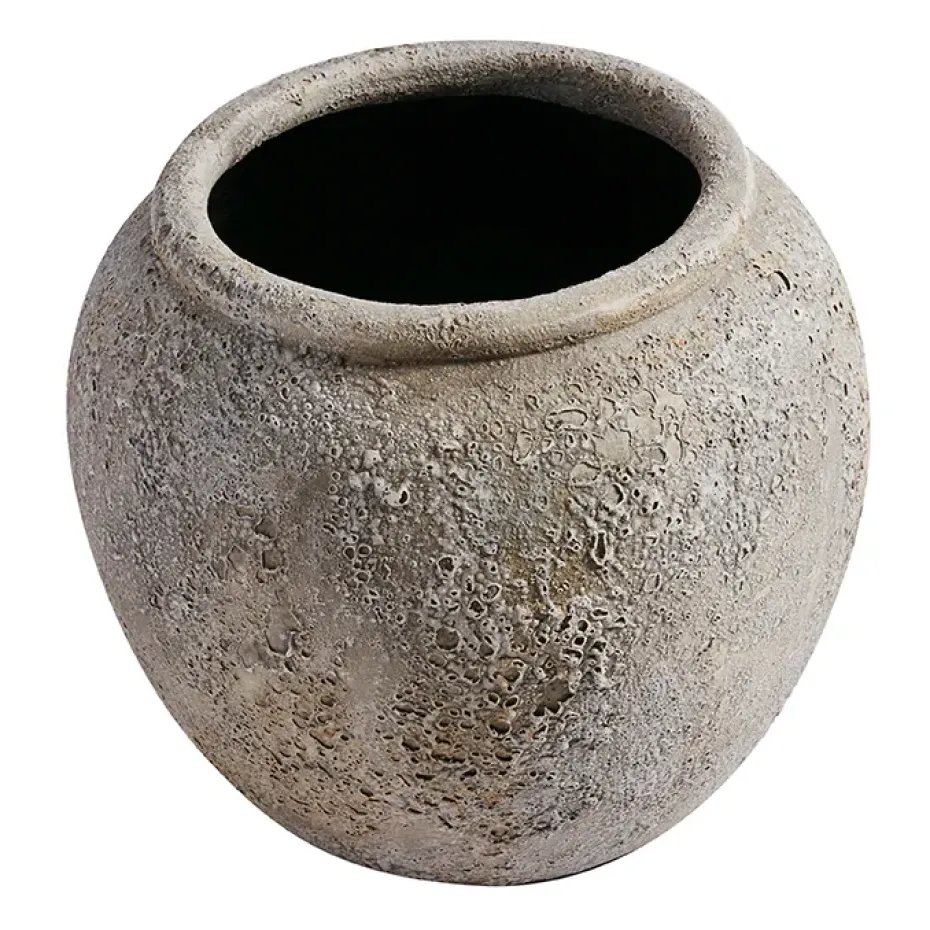 Maceta Luna h25 cm Ø29 cm, gris