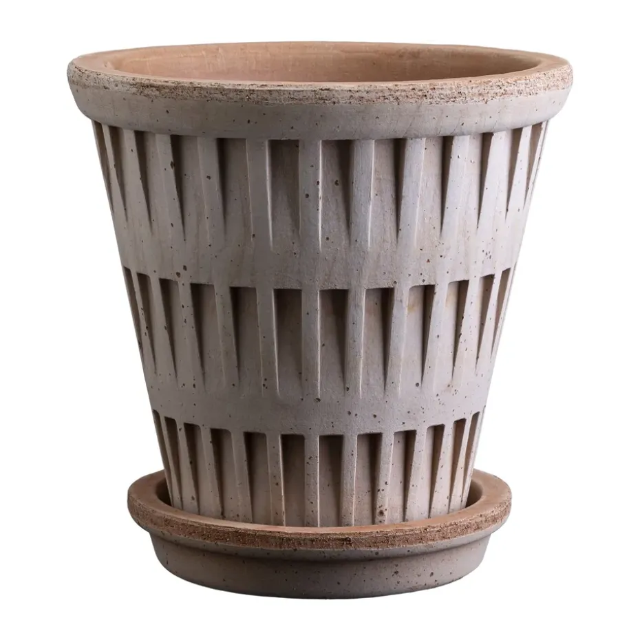 Maceta Pantheon raw, Rosa, Ø16 cm