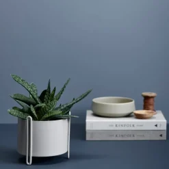 Maceta Pidestall S Ø15 cm, gris