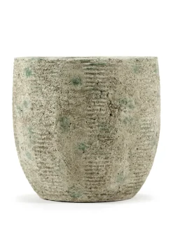 Maceta Rustic rayas M 20,5 cm, Grey